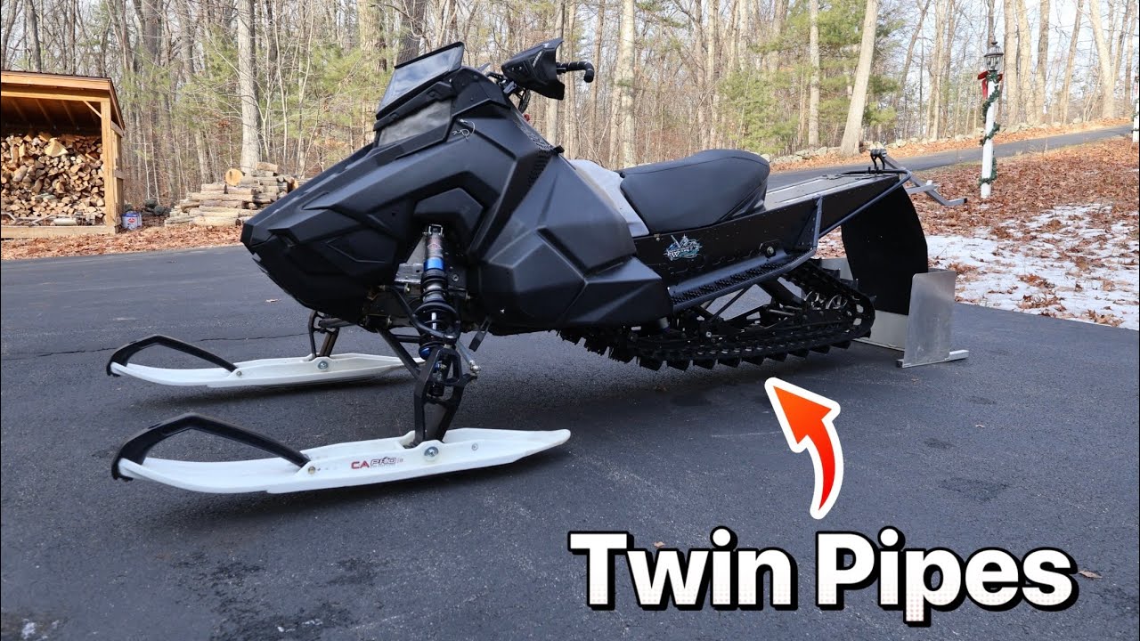 This Twin Pipe Snowmobile Is NASTY