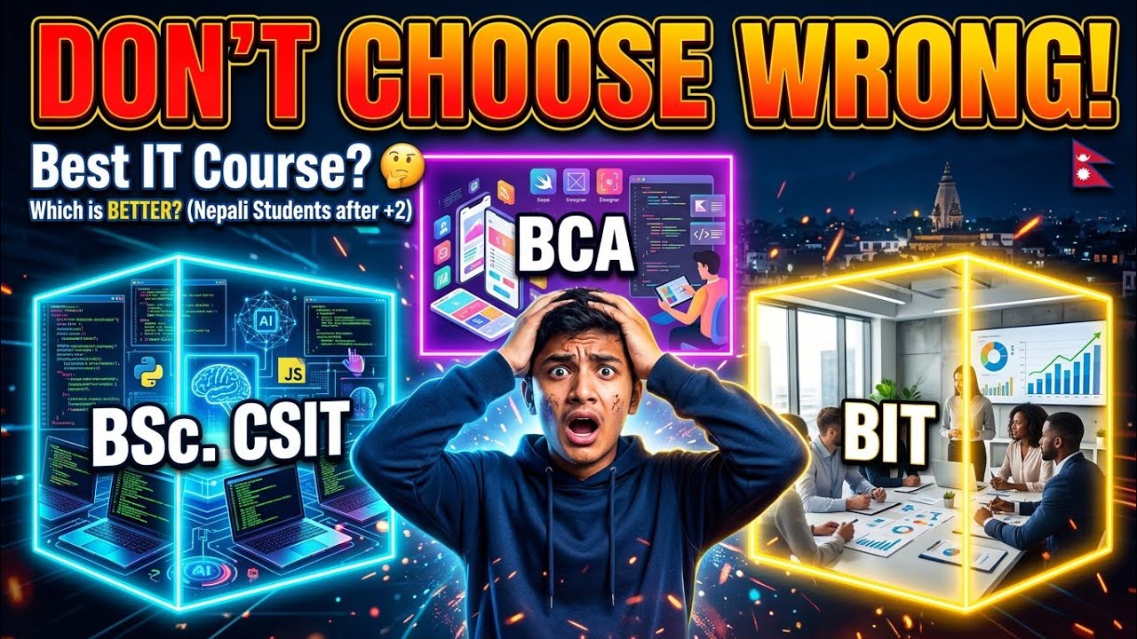 Best IT Course After +2? CSIT vs BIT vs BCA Which is Better Don&rsquo;t Choose Wrong. Complete Comparison