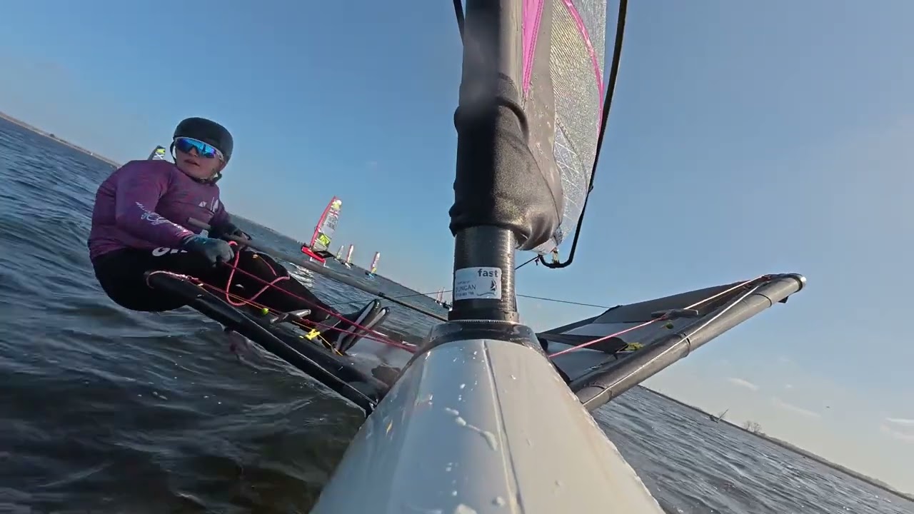 Waszp Start and upwind race on new 7.5 sail and v2 rudder