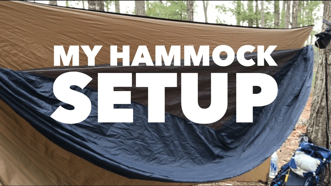 Hammock camping gear setup