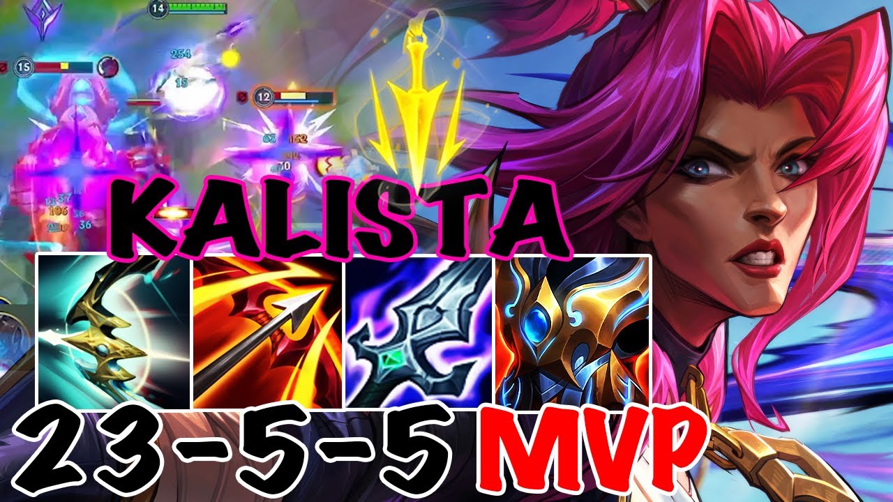 WILD RIFT KALISTA ADC GAMEPLAY | 23 -5 -5 MVP | KALISTA BUILD RUNES