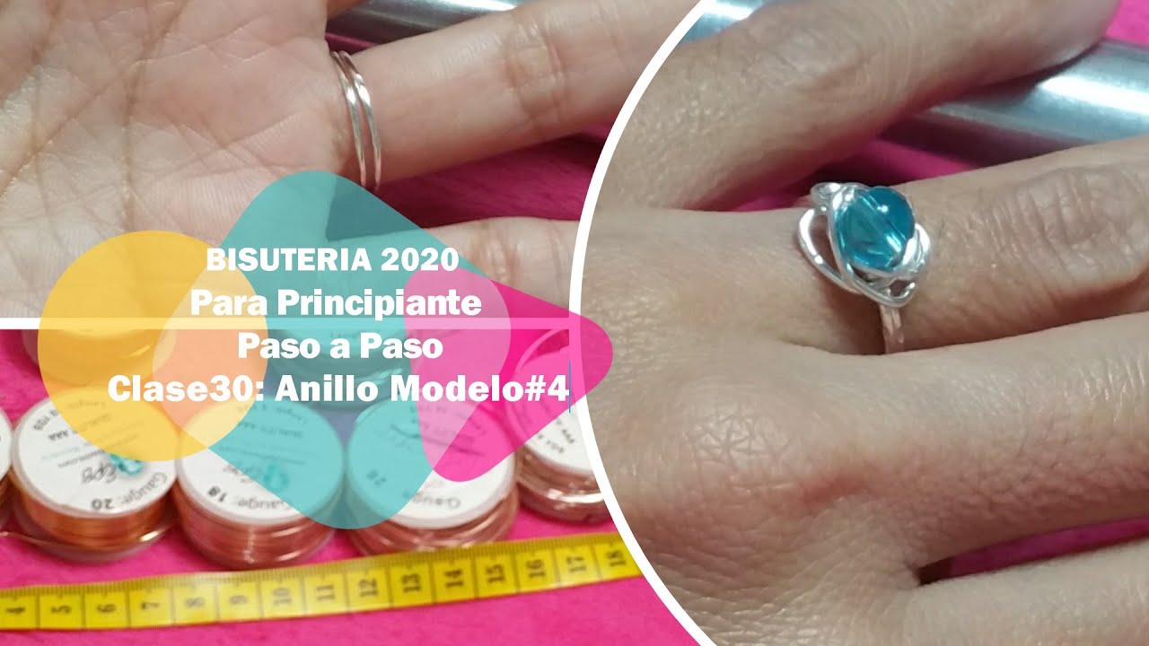 ANILLO  SOLITARIO ALAMBRISMO Facil de Hacer Modelo 4 ~ Bisuteria Clase 30