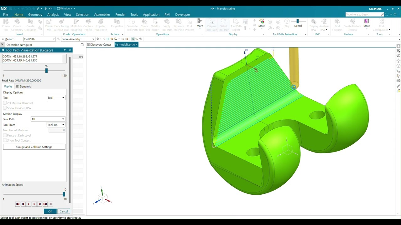 Siemens NX CAM - 5 Axis Milling Variable Axis Guiding Curve