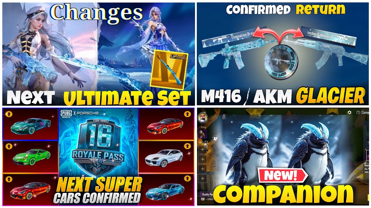 Next Ultimate Set Changes | M416 Glacier or AKM Glacier Confirmed Return| PUBG x Porsche 