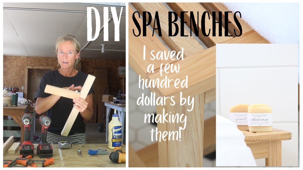 DIY Spa Benches ~ Spa Bench Tutorial ~ Cypress Spa Bench ~ Wood Spa Bench