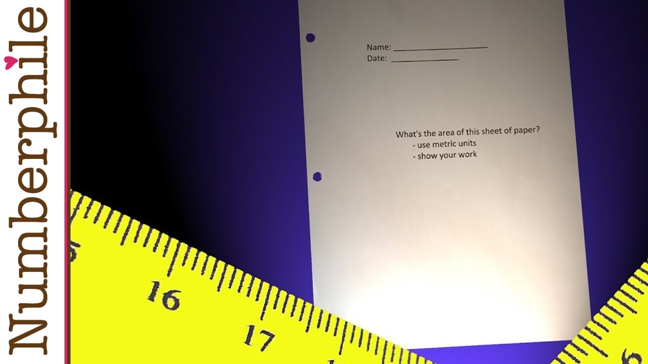 Secrets to measuring a piece of paper - Numberphile