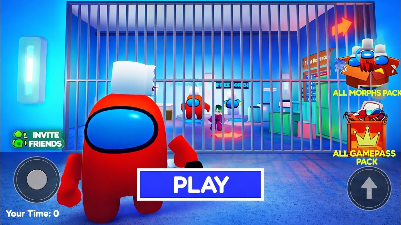 AMONG US PRISON RUN! [MODO HARD] (OBBY) ROBLOX GAMEPLAY WALKTHROUGH 4K 