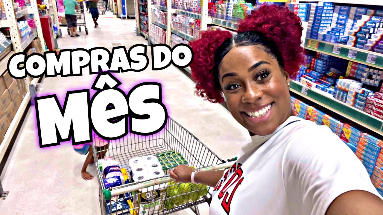 Compras do mês no supermercado para 4 pessoas 😲