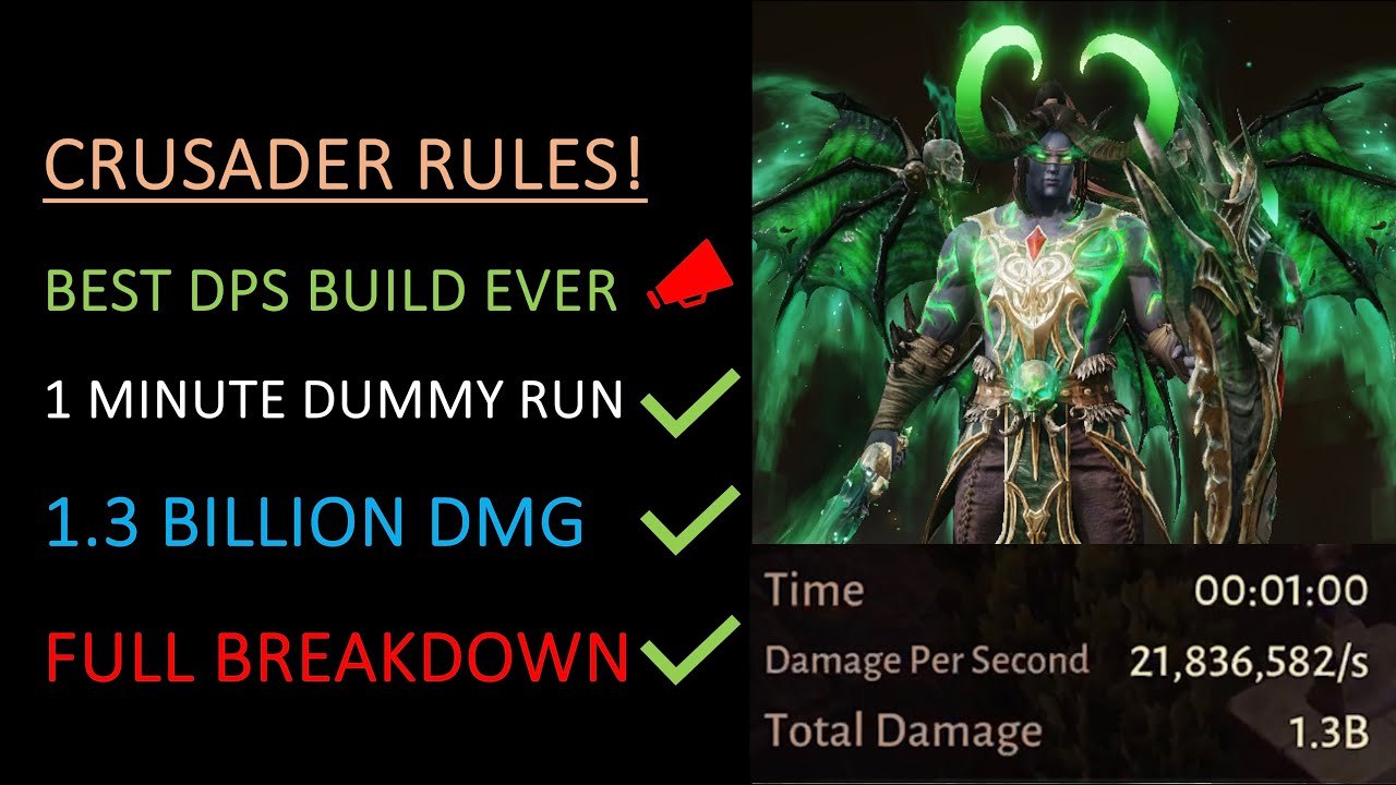 THE CRAZIEST BUILD YOU WILL EVER SEE! Solo crusader dealing 1.3 billion dmg in 1 min! (Full guide)