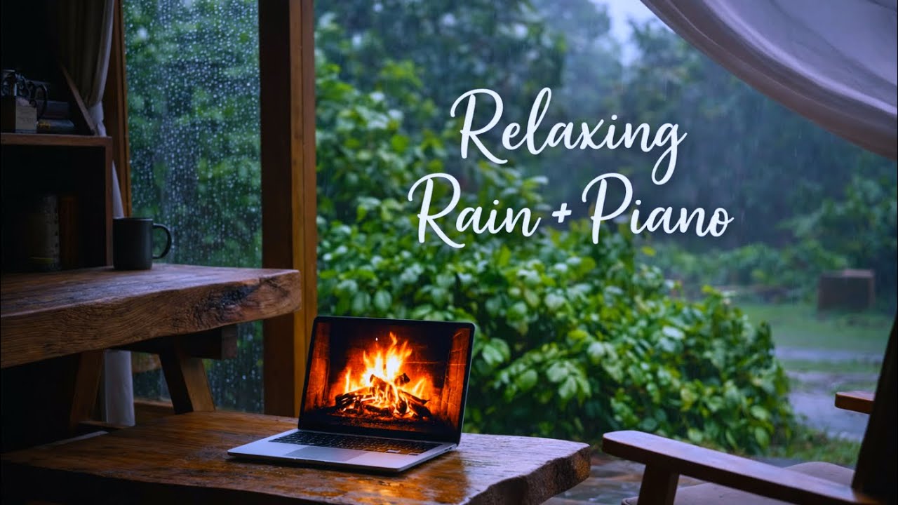 Heavy Rain Lofi Beats 🎧 Study Focus Chill Rain Sounds Ambience 4K