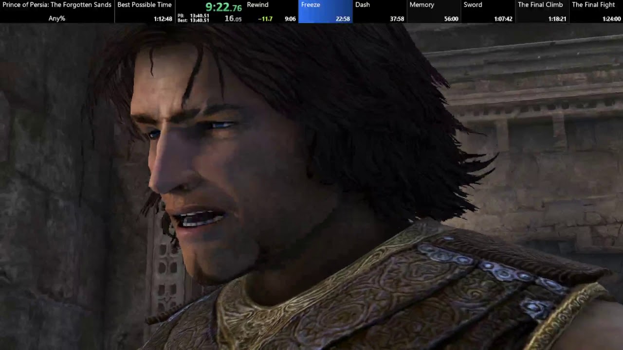 Prince of Persia The Forgotten Sands: any% Speedrun in 1:23:23
