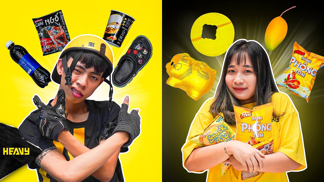 Thử Thách 24h Sống Với Màu Đen Vàng | HEAVY