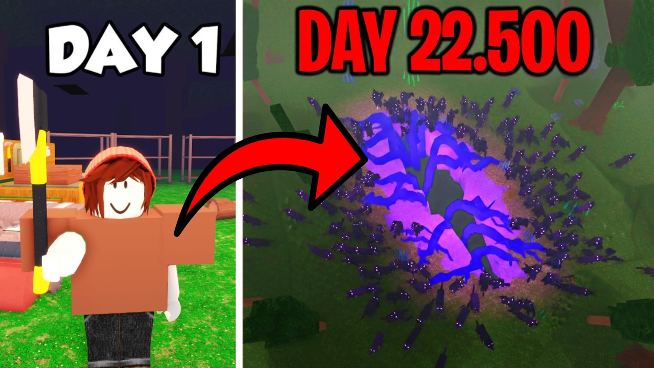 22.555 Days to Build a Best Base in 99 Nights in The Forest #99nightintheforest #roblox