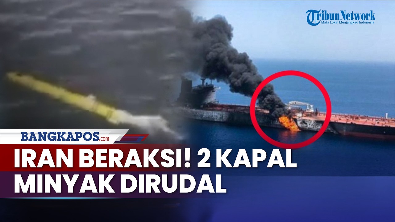 Drone Bawah Laut Iran Bom 2 Kapal Minyak di Perairan Irak, Armada Terbakar Hebat 1 Awak Tewas