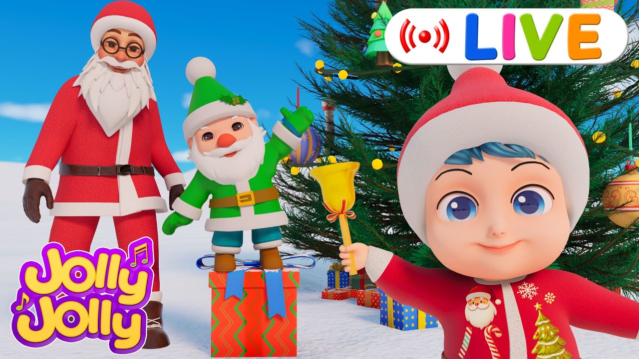 LIVE🔴Winter Songs❄🎄 | Jingle Bells, Deck The Halls, We Wish You a Merry Christmas | Jolly Jolly