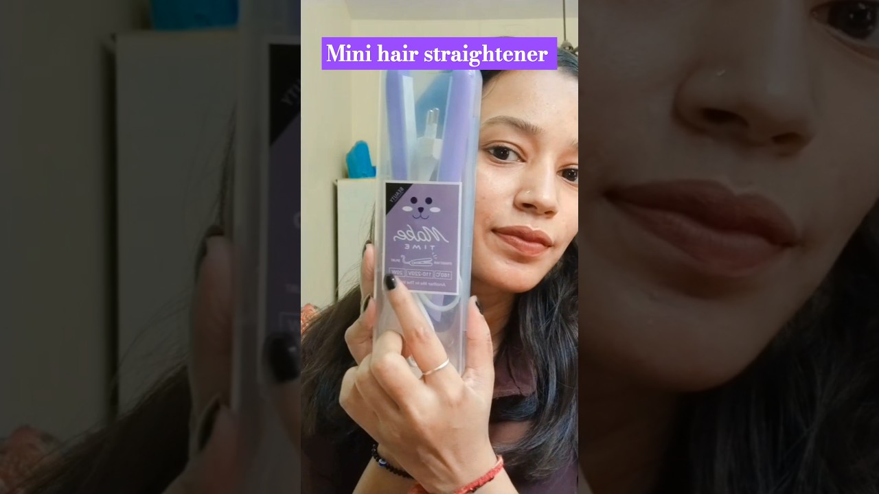 Mini hair straightener 💫 #short #straighthair #straightner #yt #review