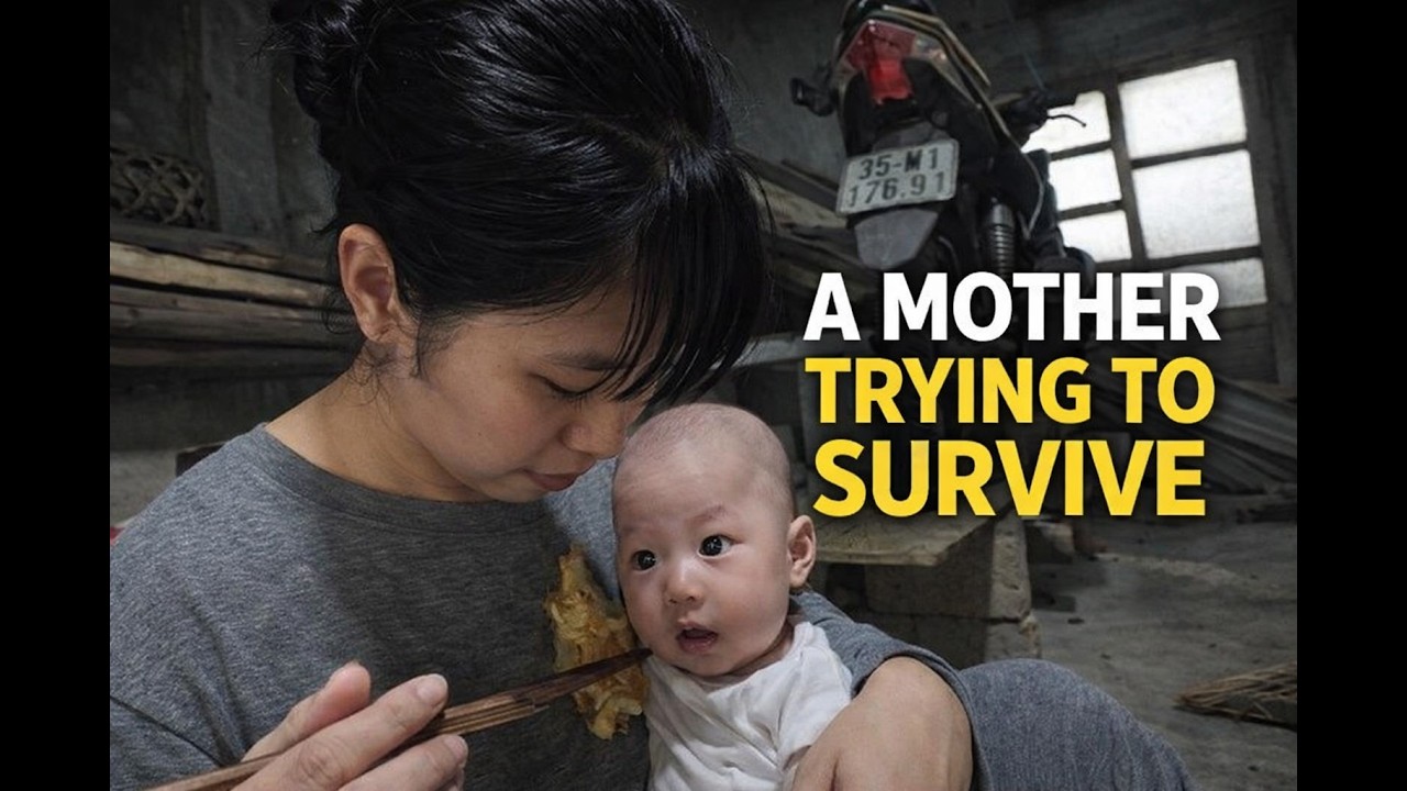 A Mother and Her Baby Trying to Survive… Life Is Not Easy