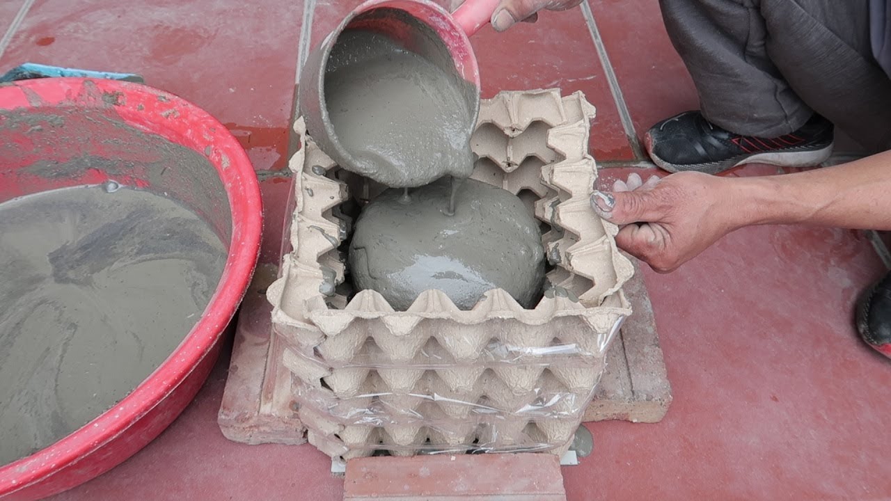 Amazing Ideas From Cement And Egg Tray - Simple Way To Have Beautiful And Unique Pots At Home