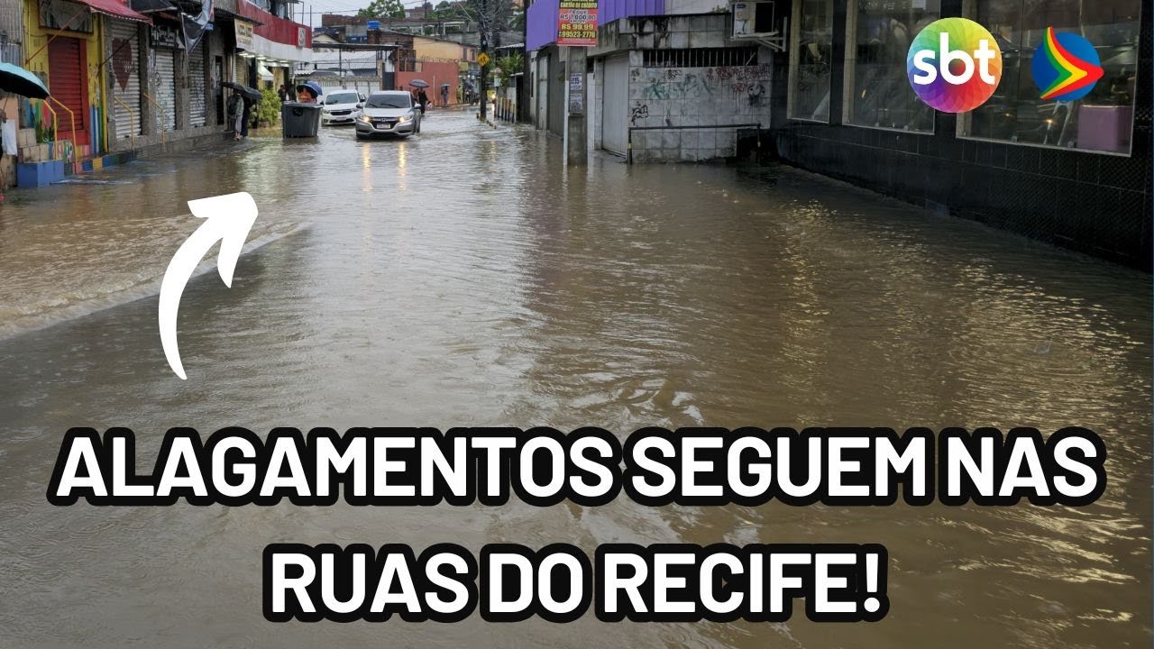 CHUVAS NO RECIFE: Avenida na Zona Oeste DA CAPITAL PERNAMBUCANA tem ondas e muita água