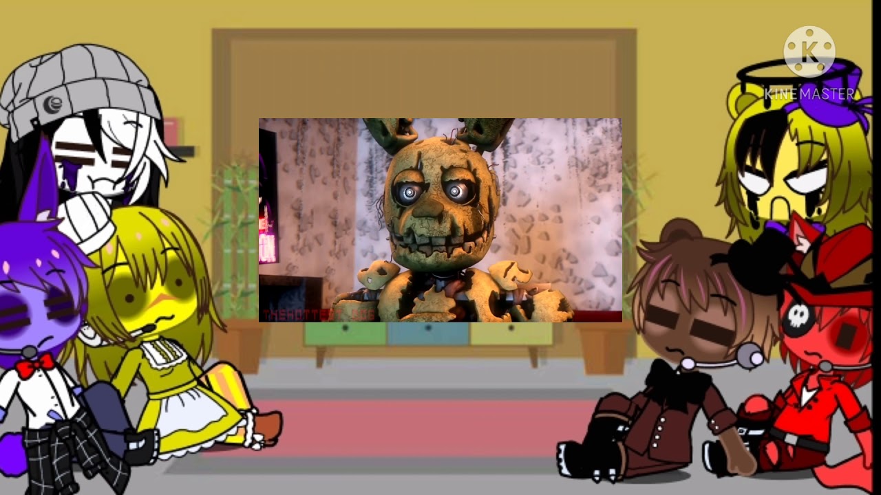 Fnaf 1 + реакция марионетки на специальный выпуск к годовщине Fnaf 3 // gatcha club // andrej989 //