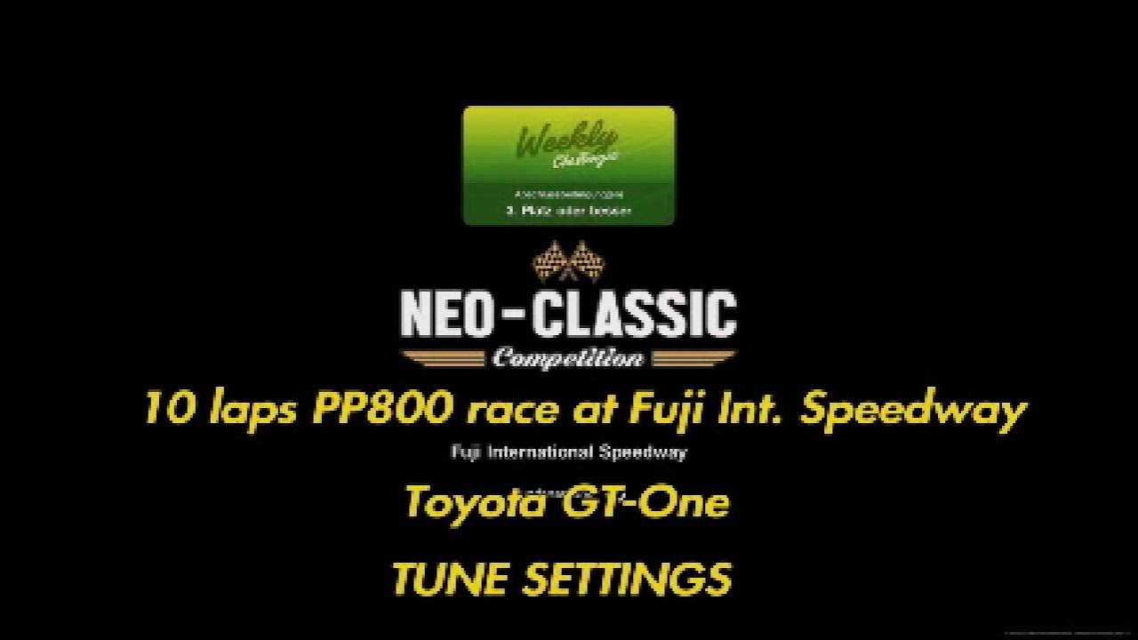GT7 | NEO-Classic race at Fuji | Toyota GT-One | Tune Settings | 10 laps | Rain.