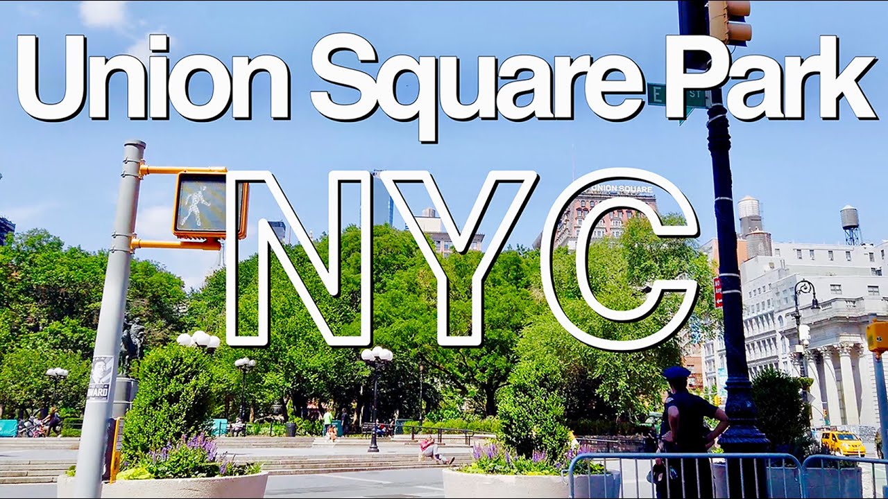 New York【Union Square Park】2020 NYC Walking Tour ユニオンスクエア パーク ニューヨーク観光 旅行 公園 散歩 4K parque parco Парк