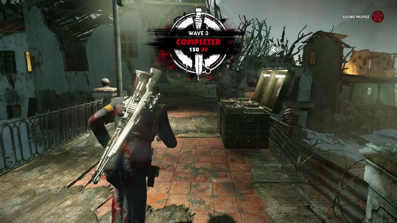 Zombie Army 4 - Horde Mode( Brutal) Solo - The Bitter End