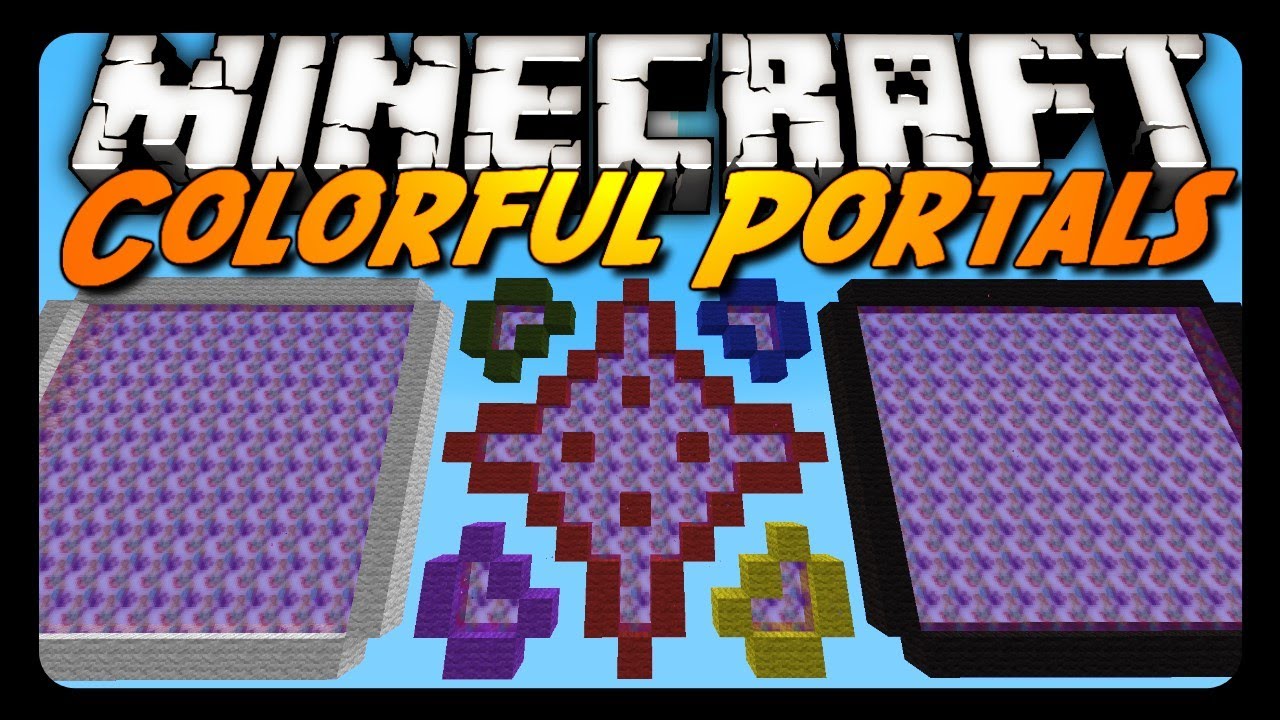 Minecraft: COLORFUL PORTALS MOD! (Multi-Dimensional Teleporting)