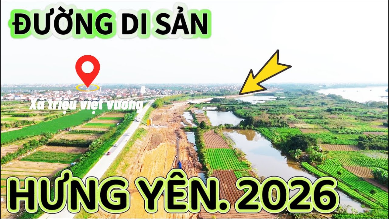 Toàn cảnh chụp vệ tinh- ĐƯỜNG DI SẢN HƯNG YÊN CÁC TUYẾN TOÀN XÃ  flycam 
