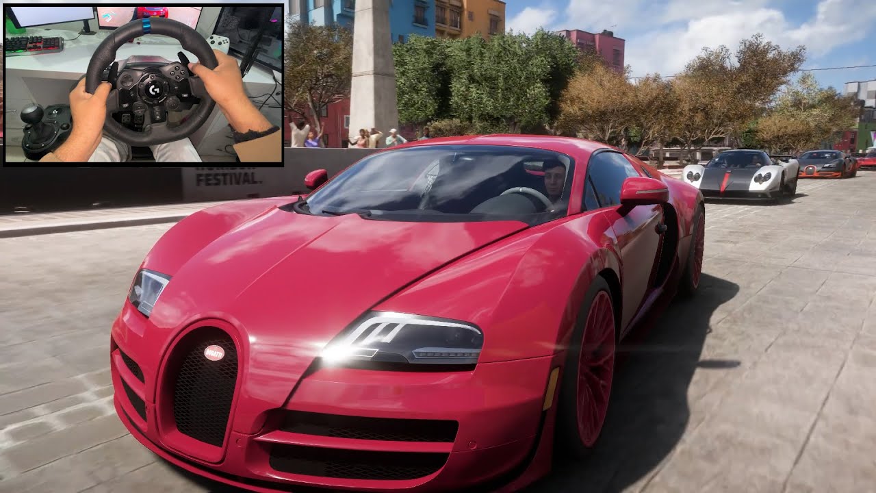 1470 HP Bugatti Veyron | Forza Horizon 5 | Logitech g923 gameplay