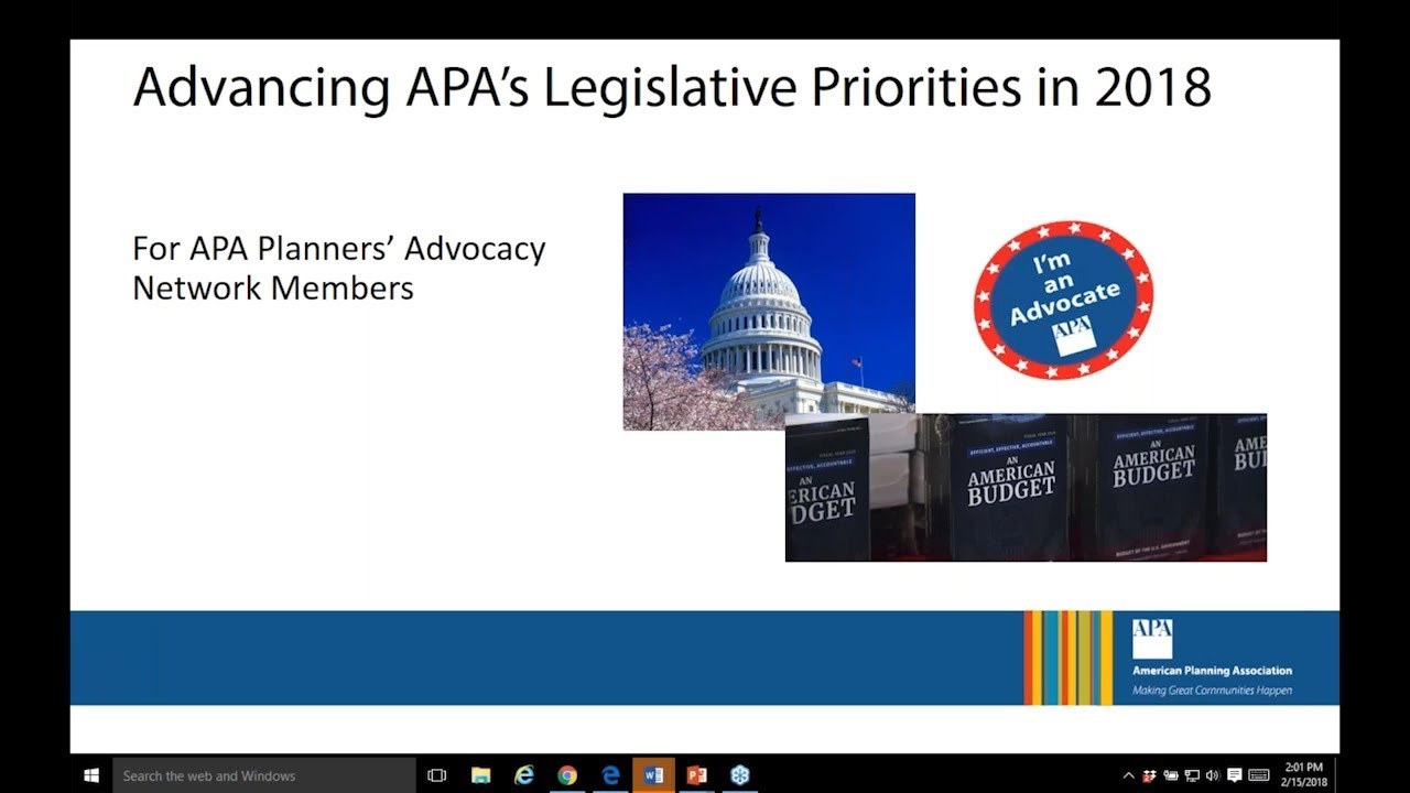 Advancing APA’s Legislative Priorities in 2018