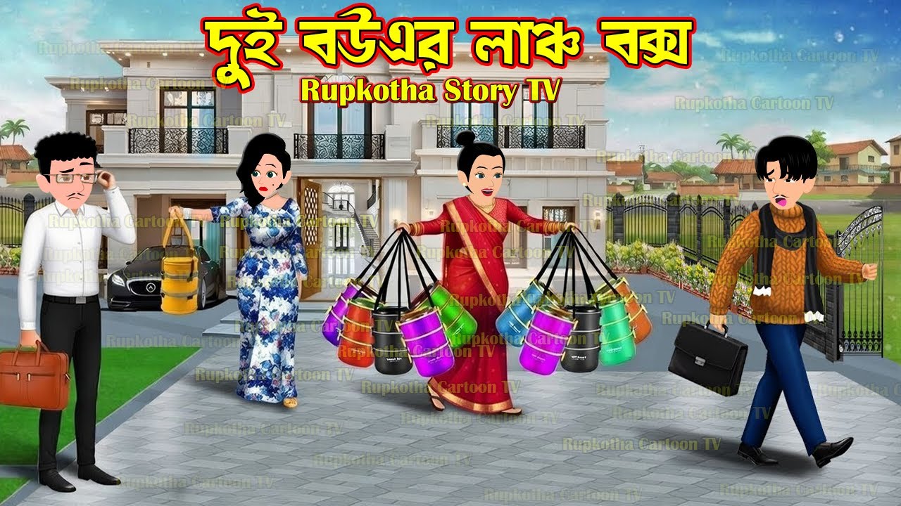 দুই বউএর লাঞ্চ বাক্স Dui Bouer Lunch Box | Cartoon Bangla Cartoon | VIP Atithi | Rupkotha Story TV