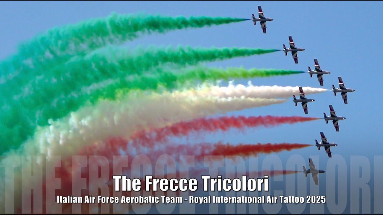 Frecce Tricolori/Tricolour Arrows MB339(PAN) Jets - full display - RIAT 2025