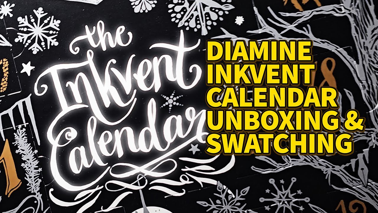 Diamine Inkvent Calendar 2024 Unboxing & Swatching