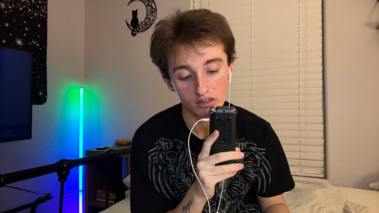 ASMR scratching & tapping ON the actual tascam 