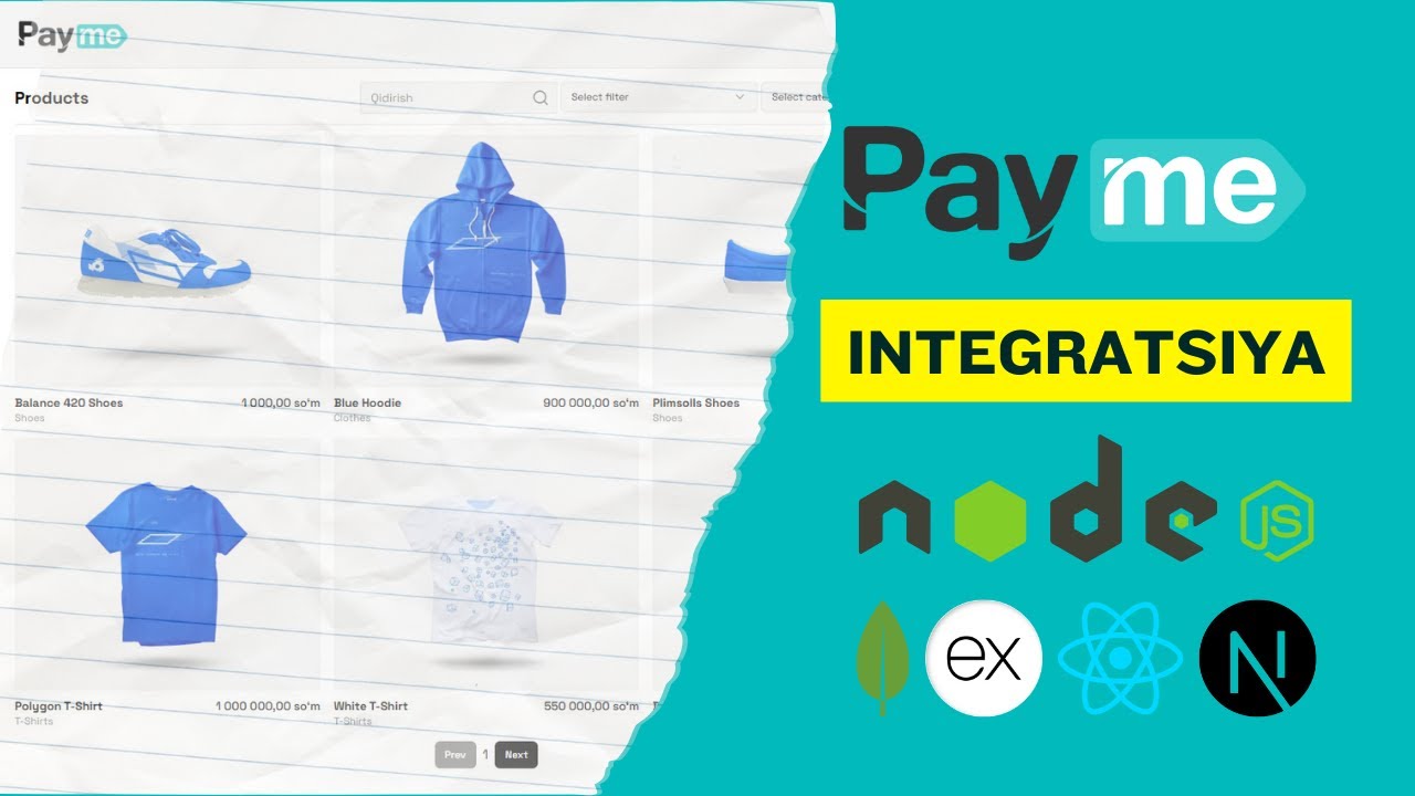 Payme integratsiya NodeJS | MERN Stack | Sammi