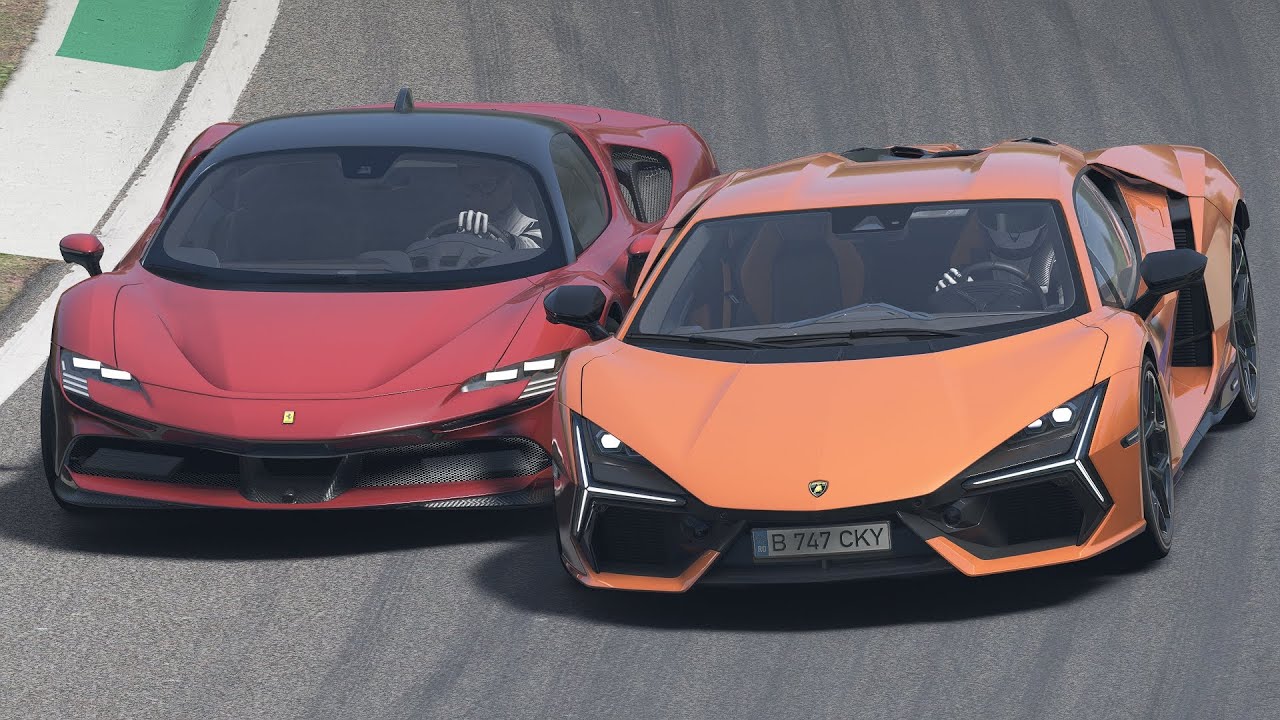 Lamborghini Revuelto vs Ferrari SF90 Stradale at Monza