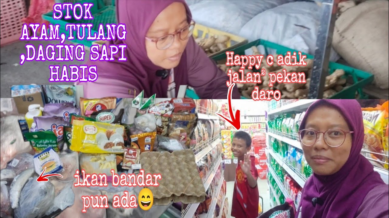 BELANJA STOK AYAM,TULANG, DAGING SAPI.SEKALI TAMBAH BARANG DAPUR YG  MANA KURANG⁉️
