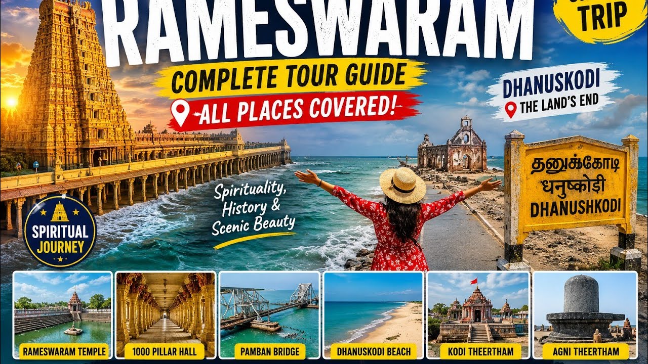 Rameshwaram Darshan SECRETS | Budget tour guide | Dhanuskodi, Pamban bridge and all places