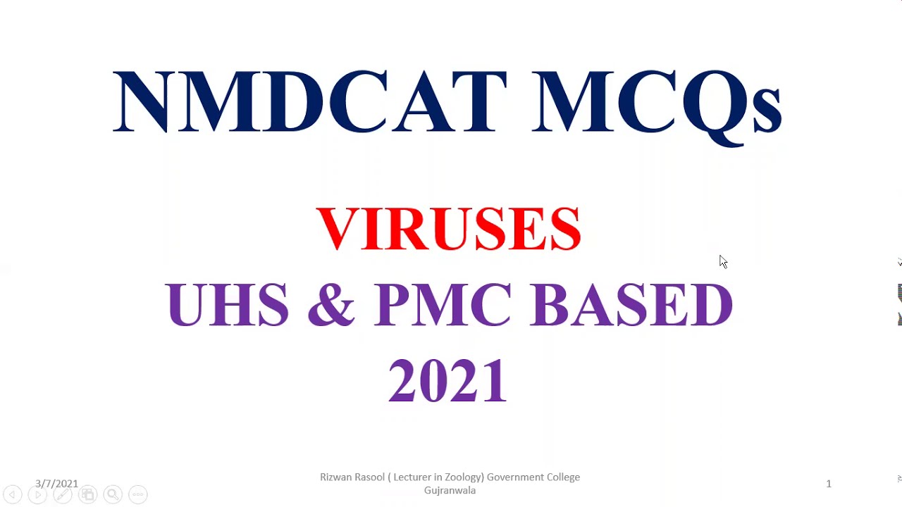 Viruses NMDCAT 2021, #NMDCAT, #MDCAT, #Viruses, #HIV