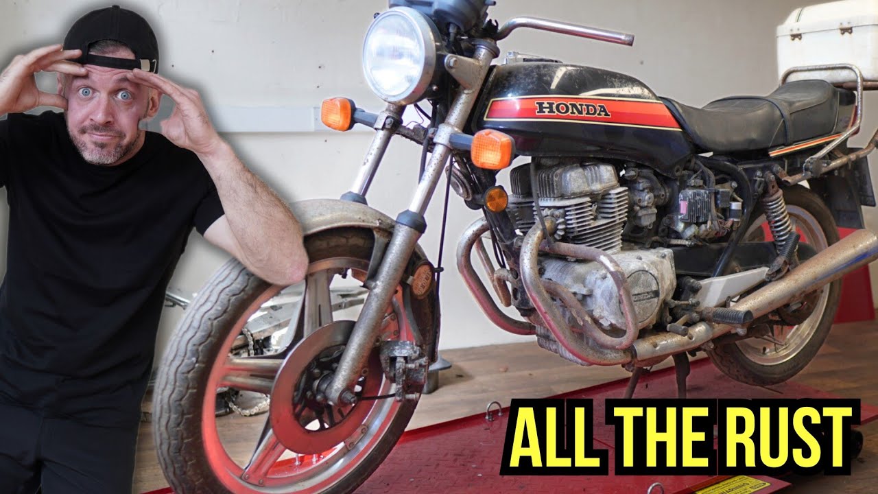 REBUILDING MY ABANDONED HONDA CB250 | BLASTING RUST