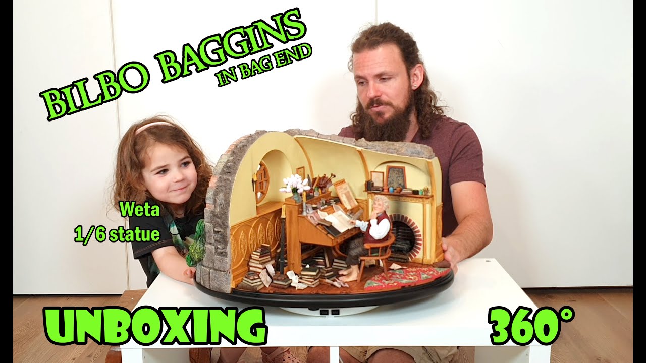 Bilbo Baggins in Bag End - 1/6 Weta Statue - UNBOXING / 360°