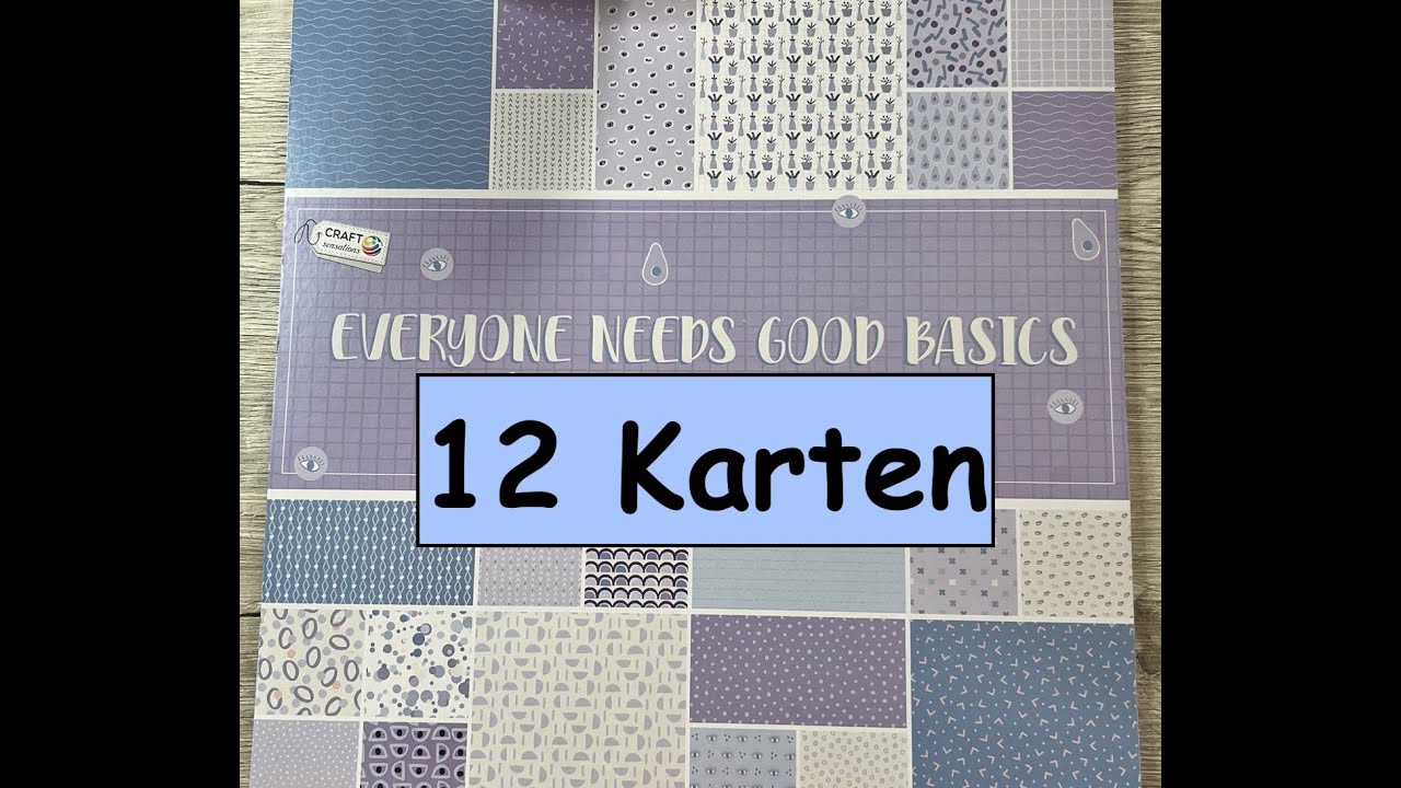 ACTION! 12 Karten mit einem 30x30 Block - Everyone needs good basics - Craftsensations