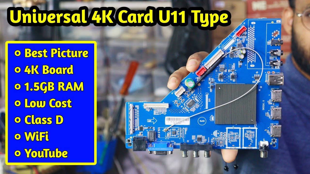 4K Universal Android Smart Motherboard for LED TV U11 type Support up to 55