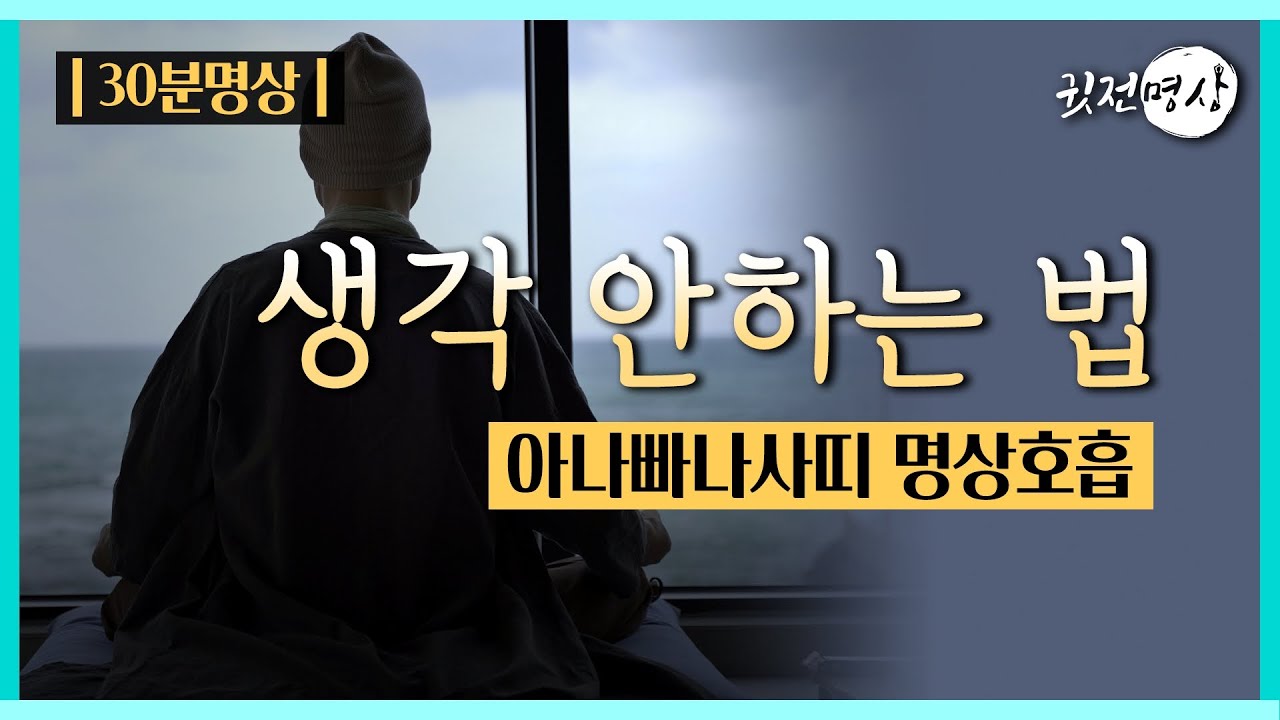 ☯ [30분] 아나빠나사띠 명상호흡법 ▶생각 안 하는 법 ㅣ 21일 수행정진 하면 더 좋아집니다 도전해보세요 매일 30분 명상