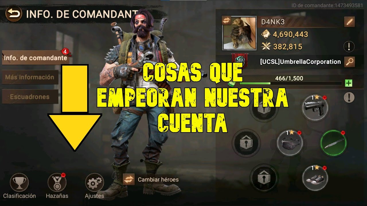 Cosas que empeoran nuestra cuenta DoomsDay Last Survivor Español