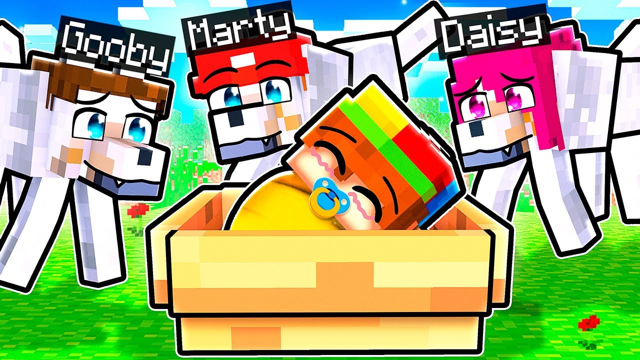Baby Johnny Adopted by Wolves Sad Story in Minecraft!