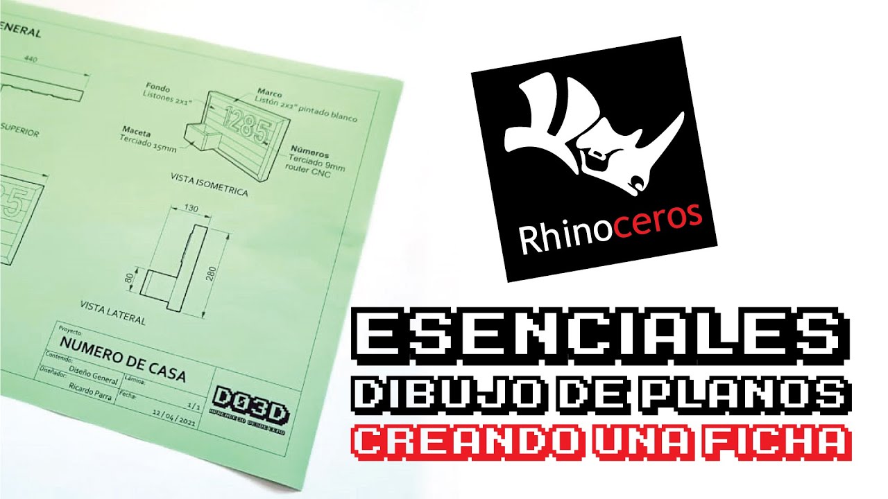 Rhinoceros Aspectos Esenciales 1: Creando un formato de ficha para imprimir planos en casa.