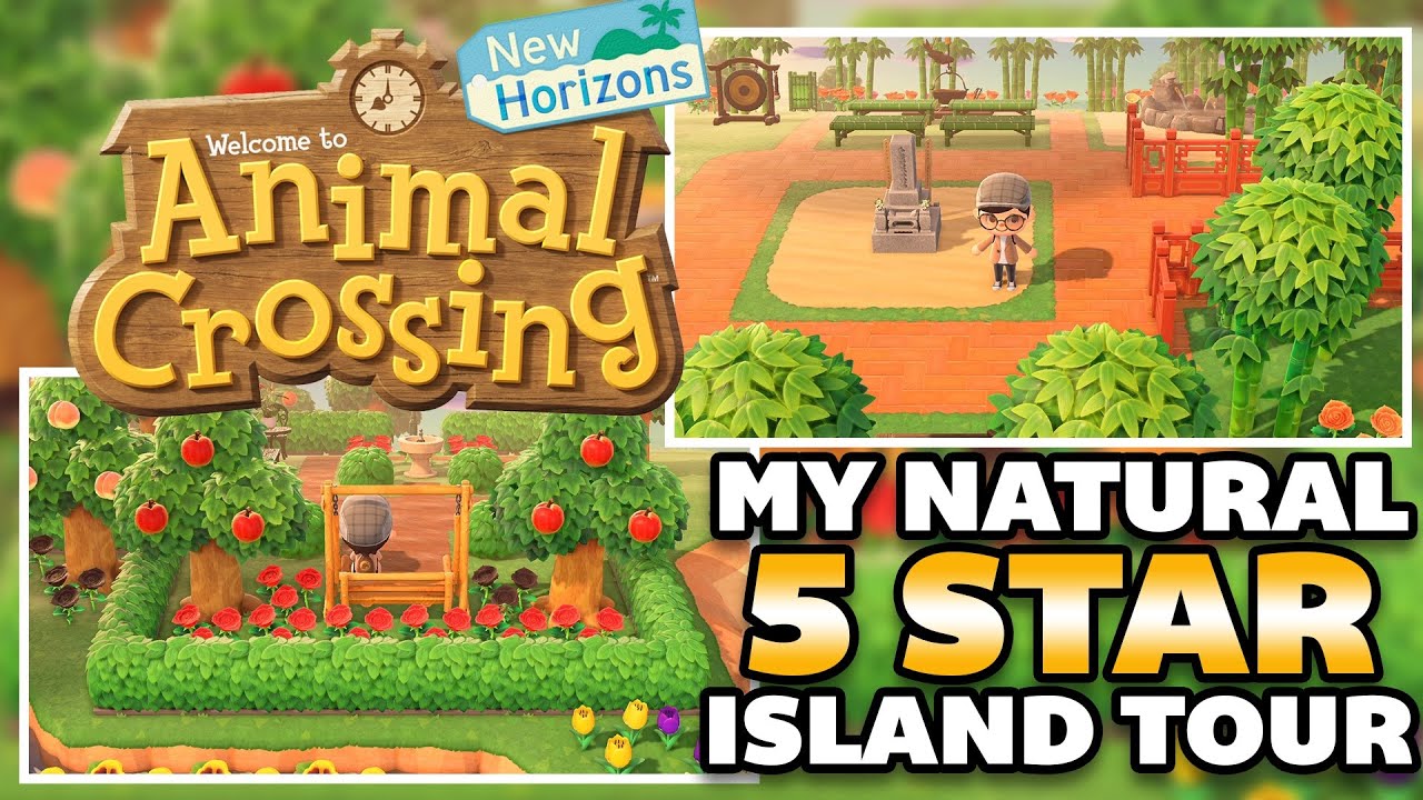 My Natural Looking 5-Star Island Tour! Animal Crossing New Horizons