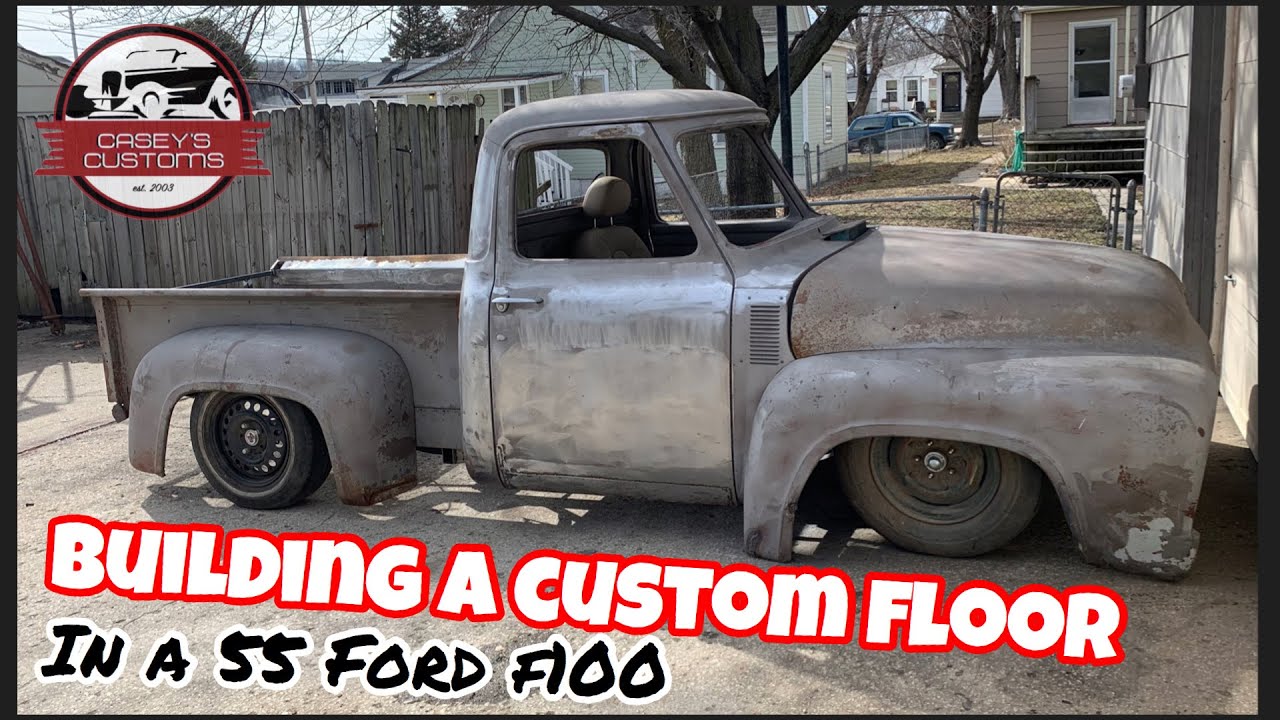BUILDING A CUSTOM FLOOR FROM SCRATCH ON A 55 FORD F100!!!